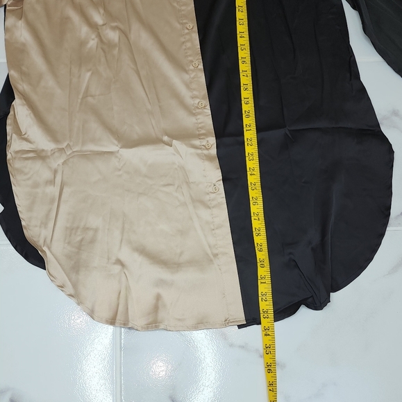 Fashion nova two-tone satin shirt - Picture 8 of 9